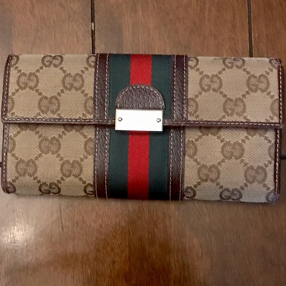Designer Brown and Green Wallet